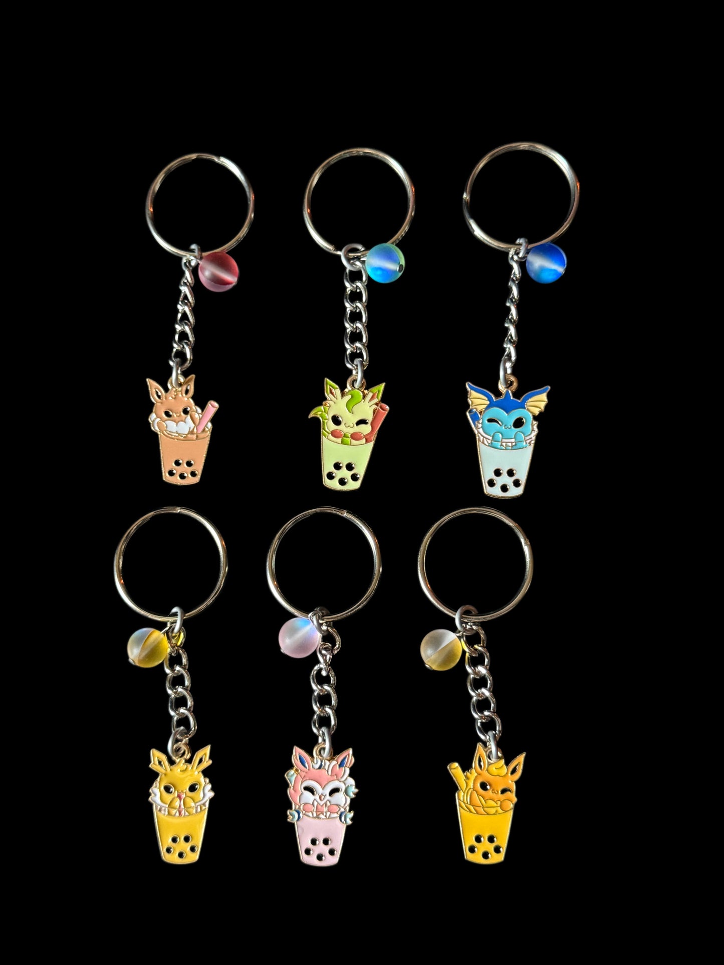 Eeeveelution Boba Keychains