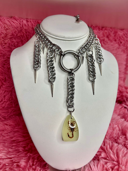 OOAK Scorpion Chainmail Necklace