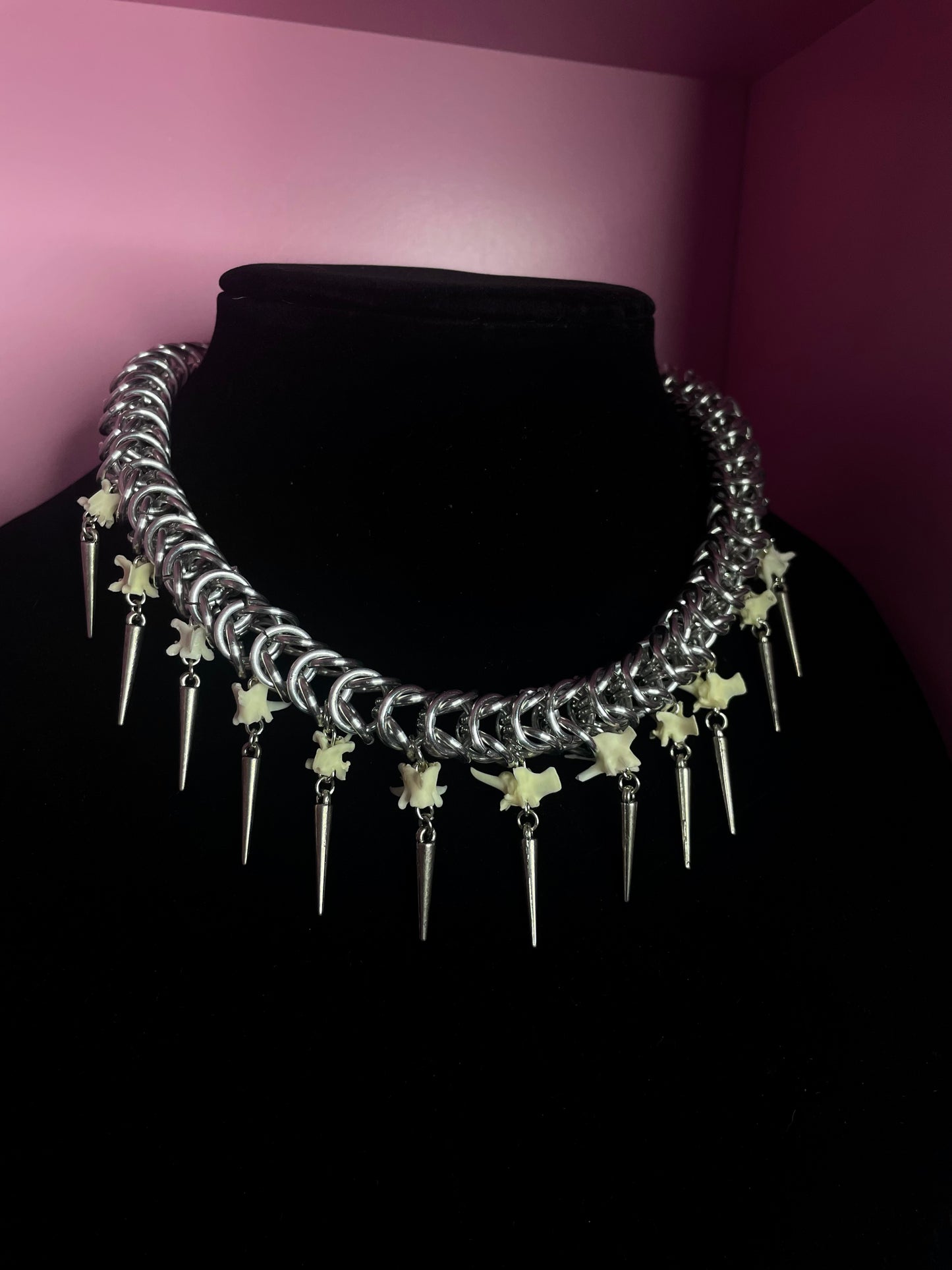 Fanged Serpent Chainmail Necklace