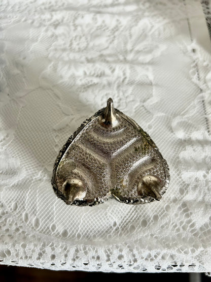 Heart Shaped Vintage Silver Jewelry box