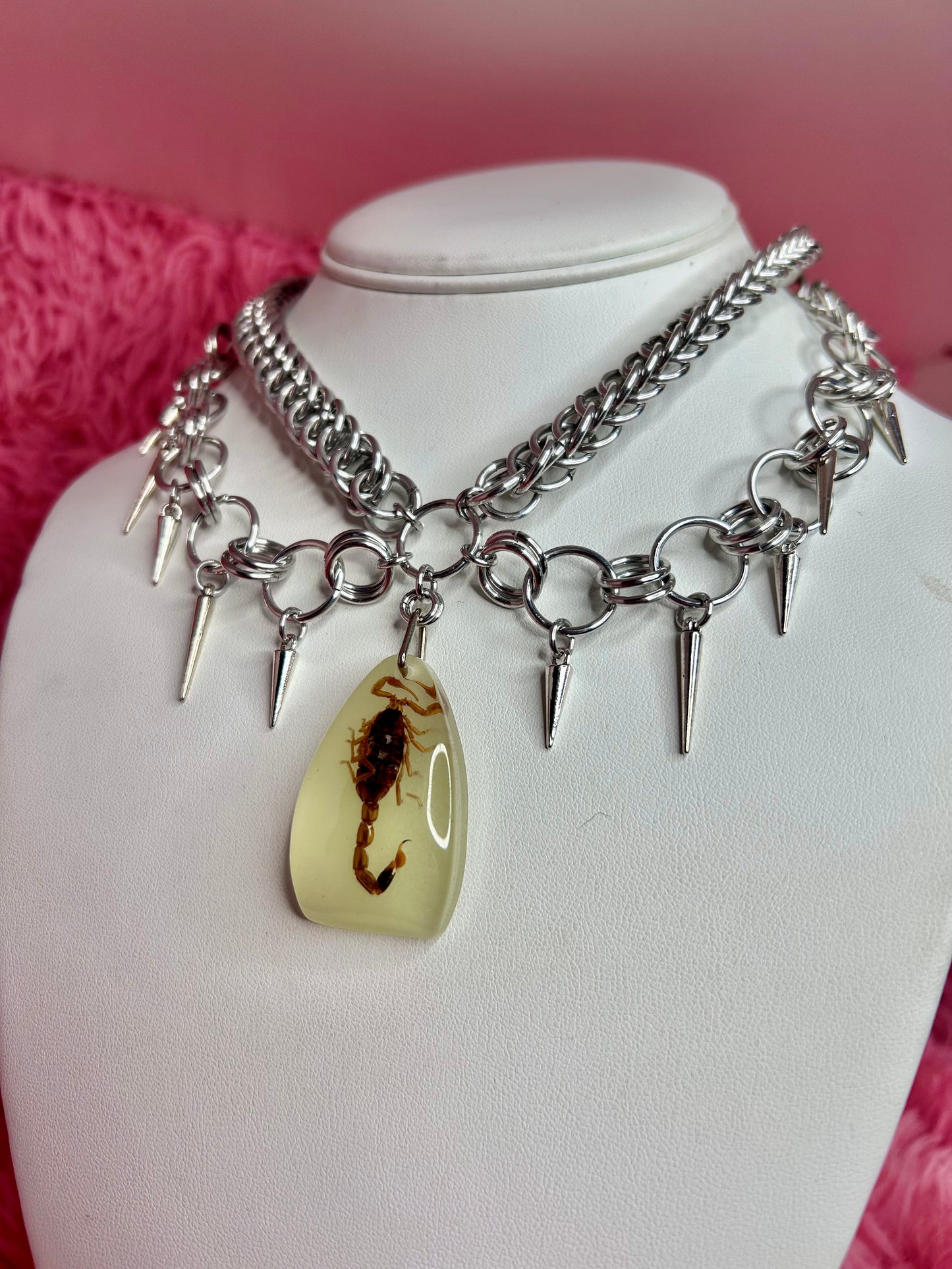 OOAK Scorpion Chainmail Necklace