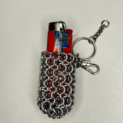 Chainmail Lighter Holder Keychain