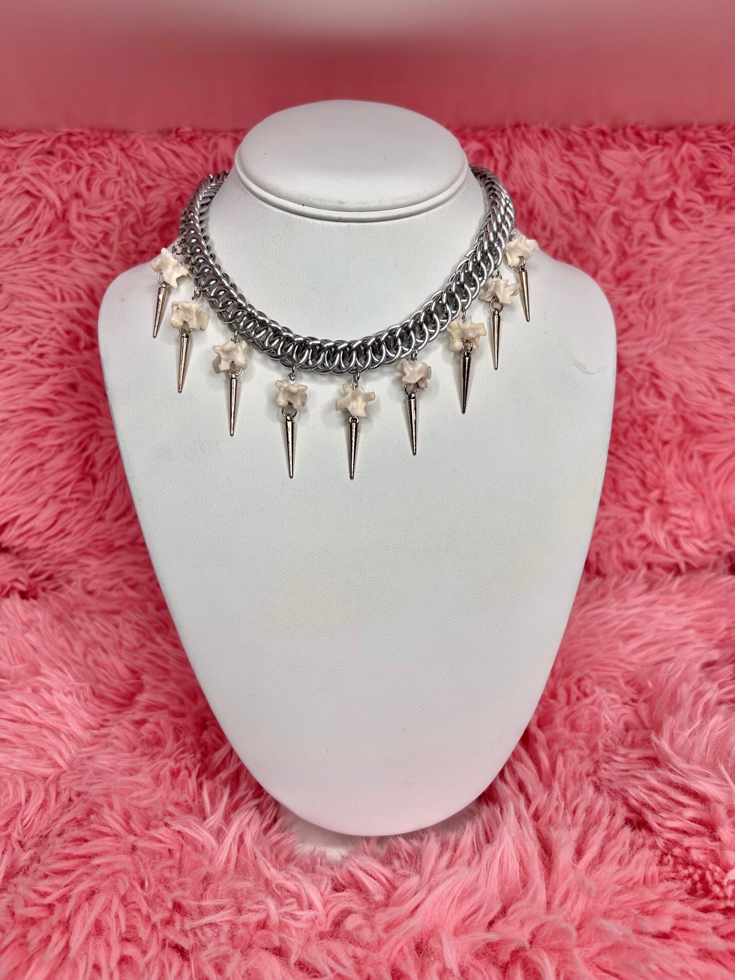 Fanged Serpent Chainmail Necklace