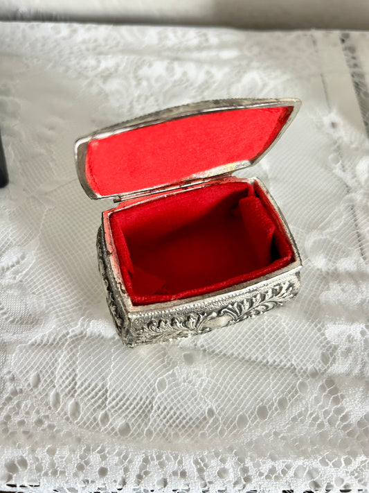 Rectangle Vintage Silver Jewelry box