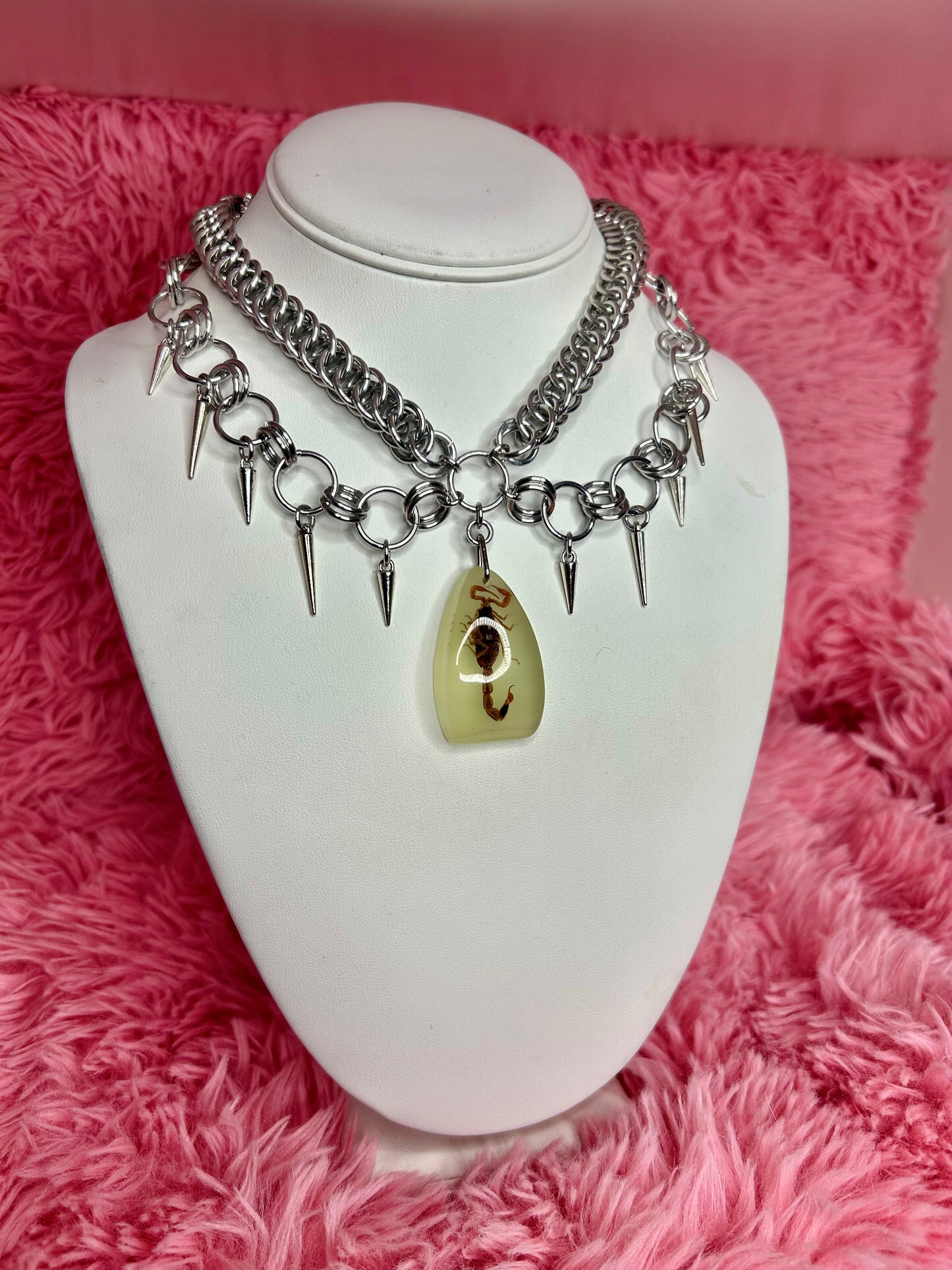 OOAK Scorpion Chainmail Necklace