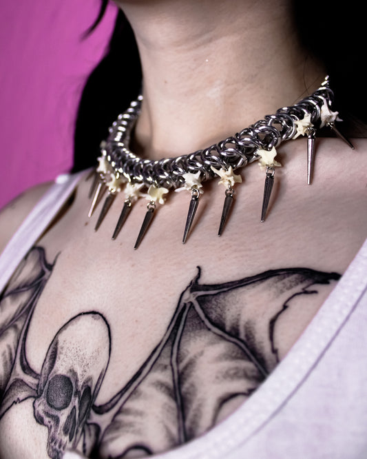 Fanged Serpent Chainmail Necklace
